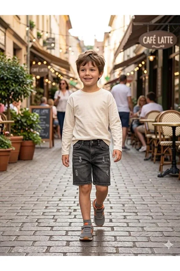Детские шорты для девочек джинсовые Ata Kids, Black — фото 2