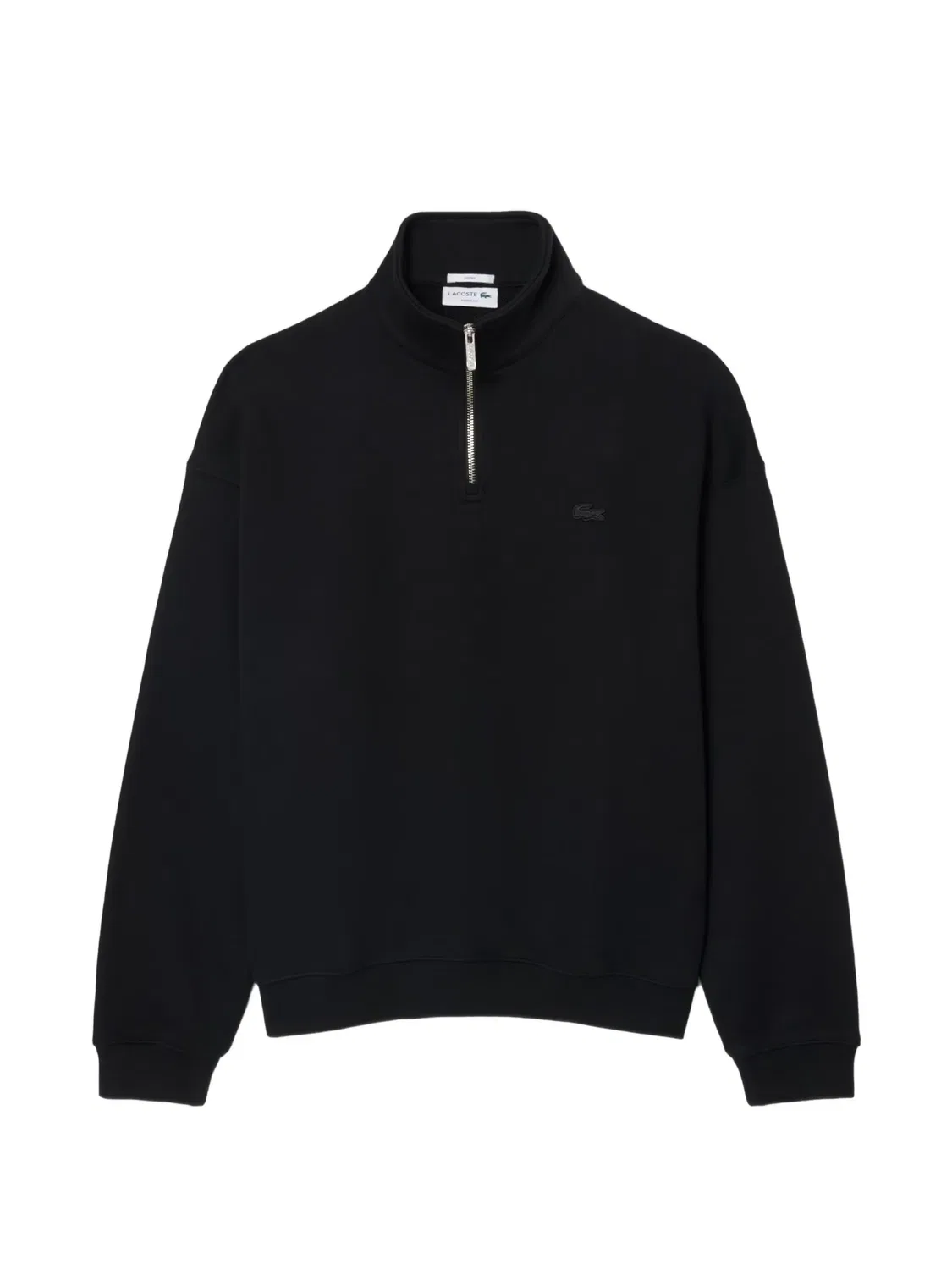Толстовка на молнии черная Lacoste, черный