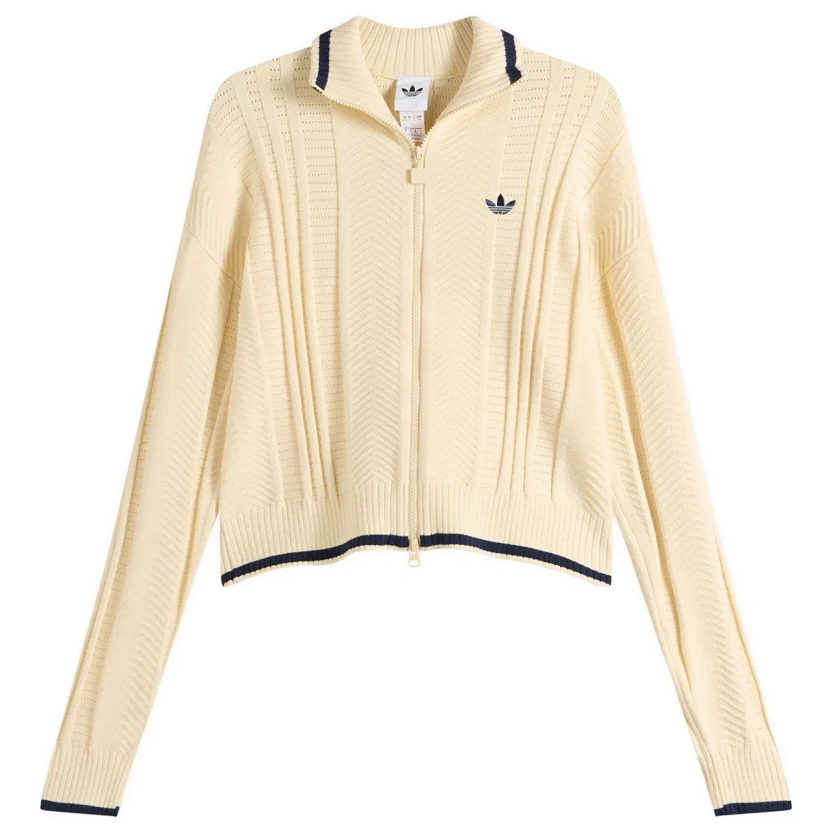 Женский топ для трекинга Knit Firebird Track Top Adidas, Warm Vanilla