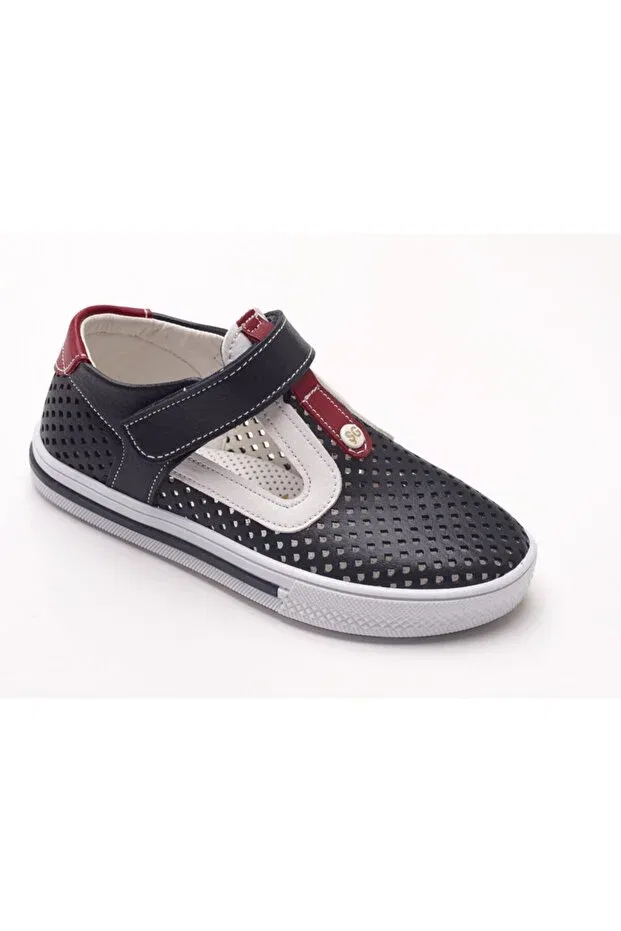 Детские туфли для мальчиков с принтом Şirin Bebe, Navy Blue-White-Red