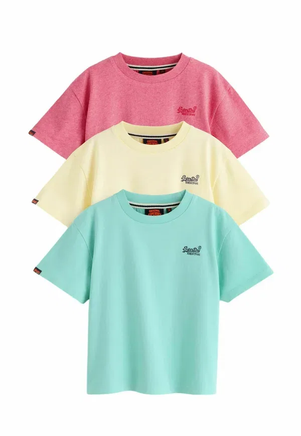 Футболки 3 шт., хлопок, Regular fit, Superdry & Co, multi, мультиколор