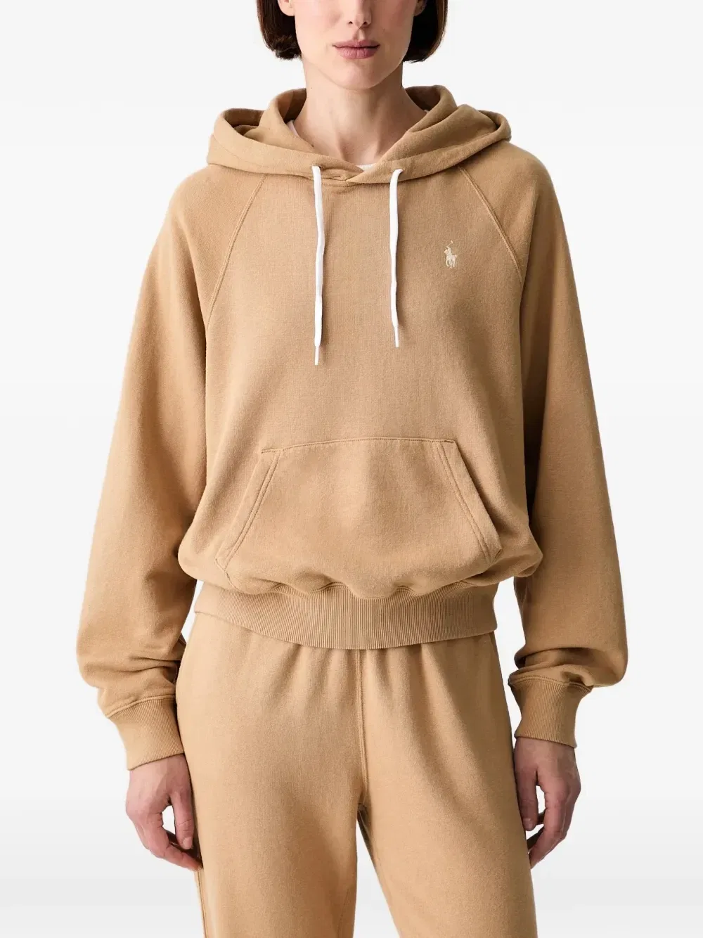 Худи с логотипом и шнурком Polo Ralph Lauren, бежевый — фото 2