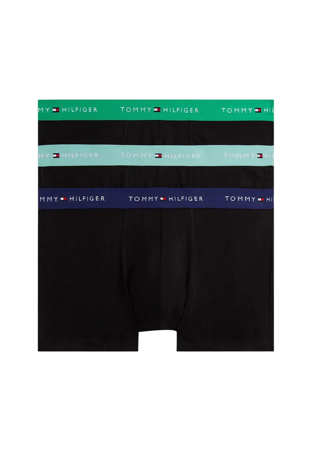 Мужские трусы-боксеры хлопковые 3P WB TRUNK Tommy Hilfiger, Black