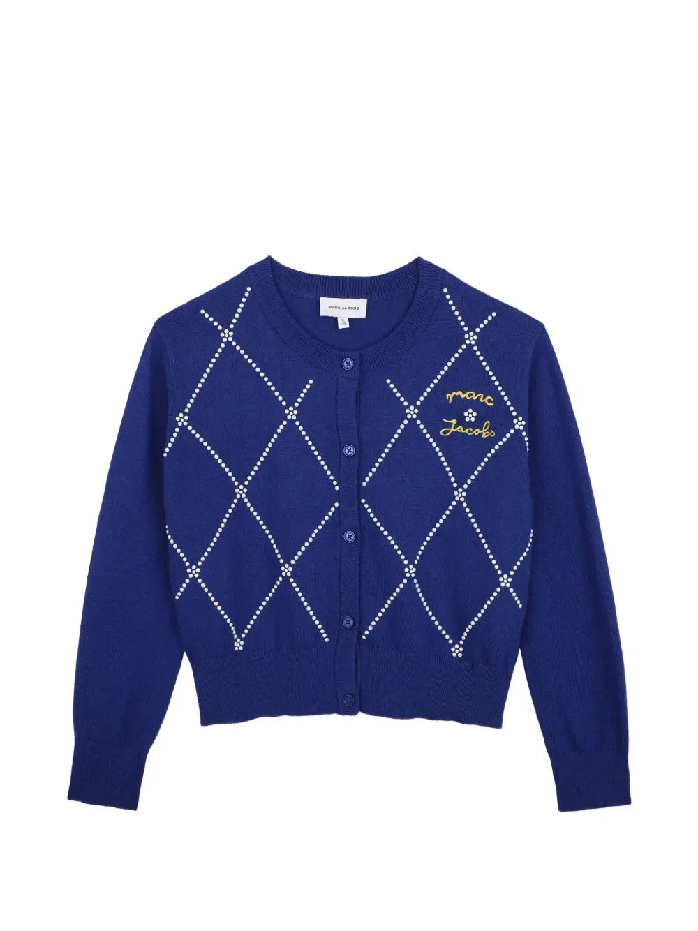 Кардиган с узором аргайл Marc Jacobs Kids, синий