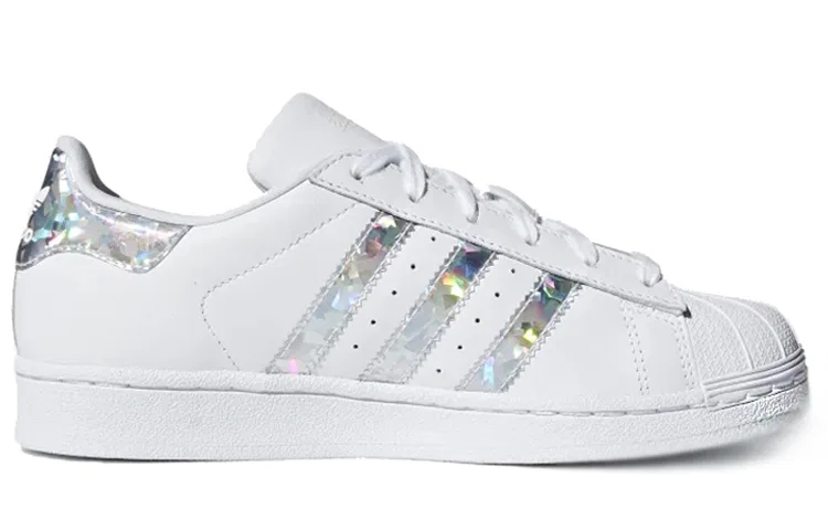 Детские кроссовки для скейтбординга с сетчатым верхом Superstar Mesh Classic Low Top Adidas Originals, Ivory Unisex — фото 3