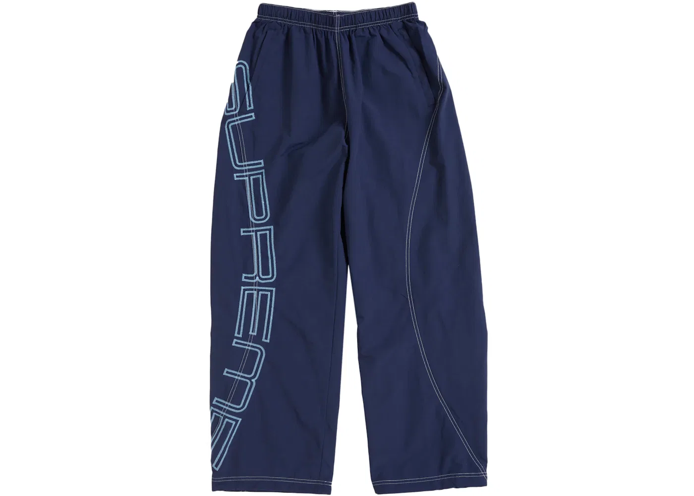 Мужские спортивные штаны с вышивкой Supreme Spellout Embroidered Track Pant (SS25), Navy