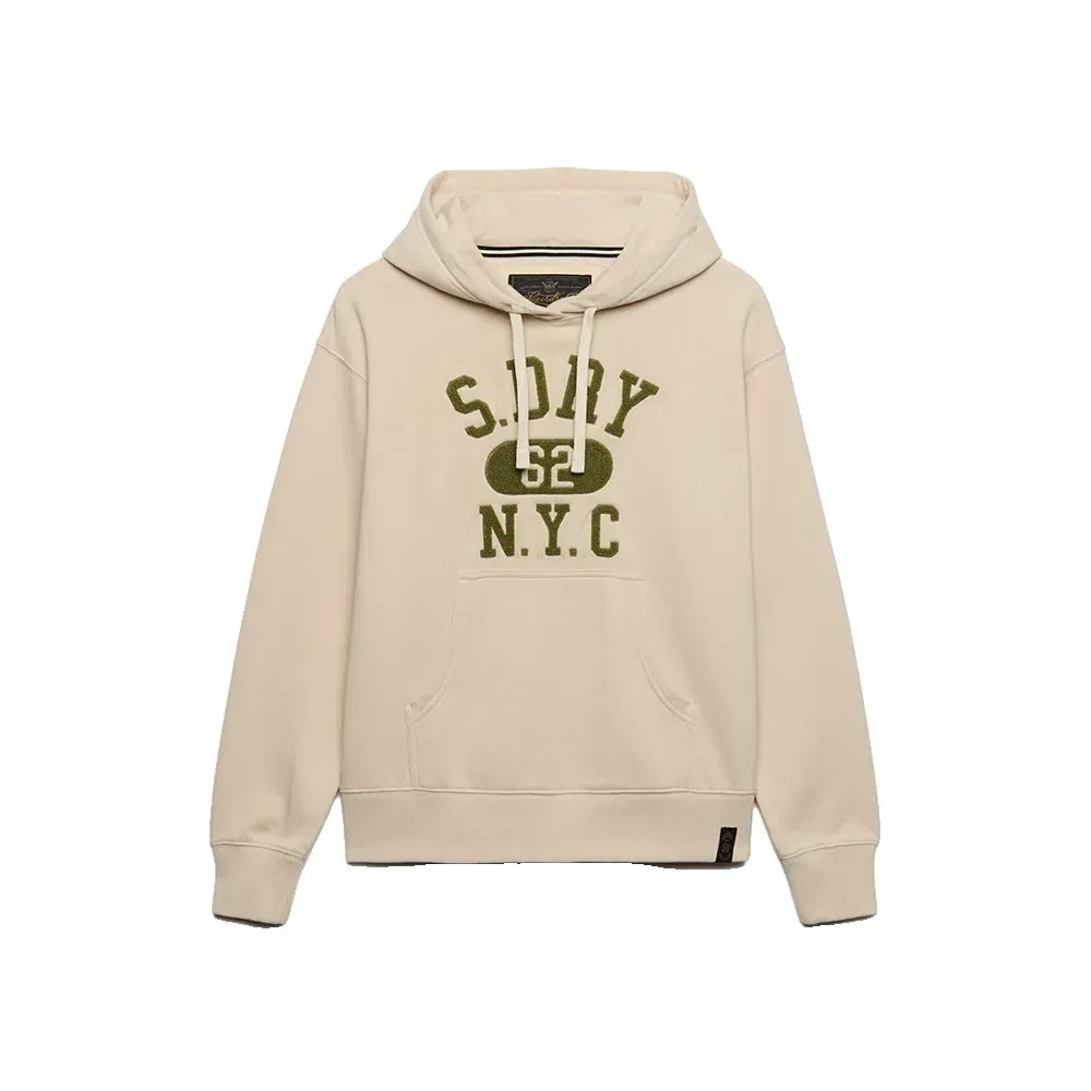 Женский худи с графическим принтом Vintage Prep Chenille Superdry, Beige — фото 3