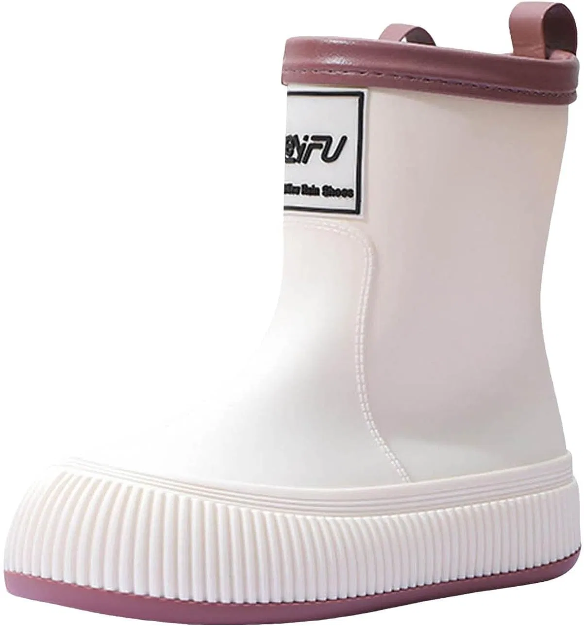 Детские резиновые сапоги для девочек с принтом Child Pull Tab Mid Calf, White