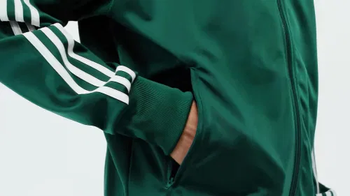 Мужская спортивная куртка свободного кроя Firebird Track Jacket Adidas Originals, темно-зеленый — фото 2
