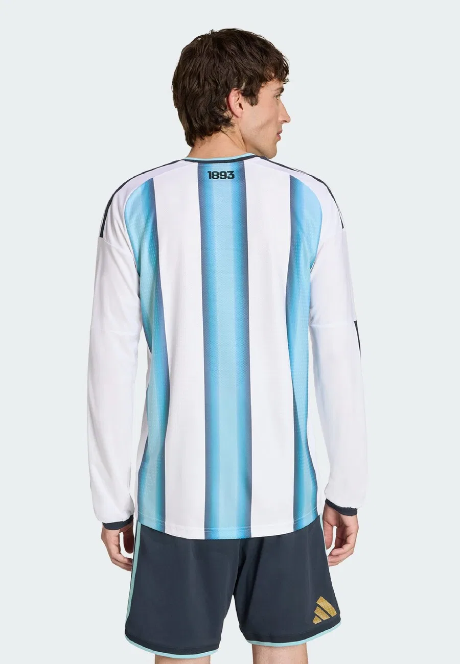 Футболка ADIDAS PERFORMANCE 'Argentina 26 Home Authentic Long Sleeve' белого цвета — фото 4