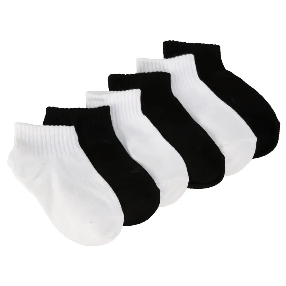 Набор из 6 детских низких носков Sof Sole, White/Black