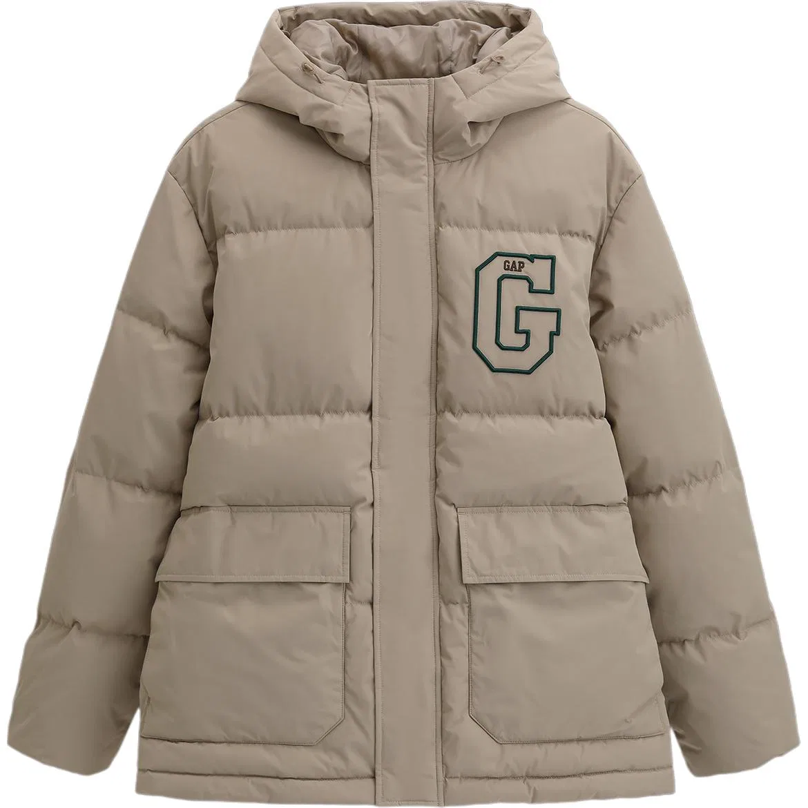 Мужское пуховое пальто с капюшоном GAP, Khaki