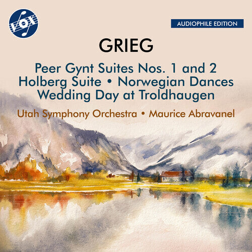 

CD диск Grieg / Abravanel / Utah Symphony Orchestra: Grieg: Peer Gynt Suite No. 1, Op. 46; Peer Gynt Suite No. 2, Op. 55; Holberg Suite, Op. 40; Wedding Day at Troldhaugen, Op. 65, No. 6; Norwegian Dances, Op. 35