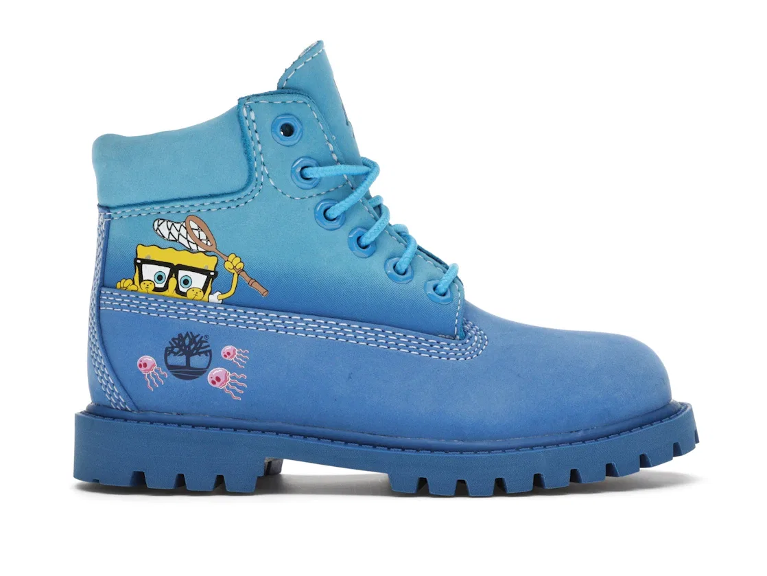 Детские ботинки с принтом SpongeBob Timberland 6" Boot Timberland, Nebula Blue