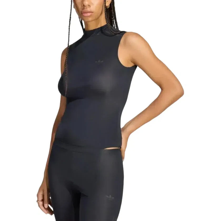 Женское боди Jennie Sheer Sleeveless Bodysuit Asia Sizing 'Black' adidas, черный — фото 2