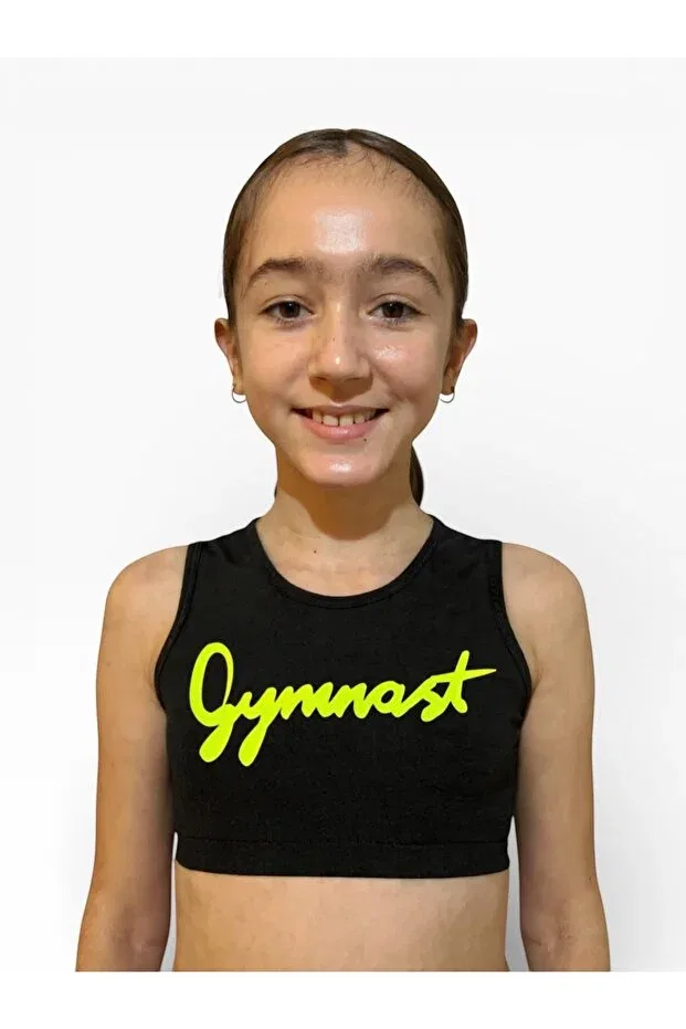 Детский бюстгальтер для девочек с принтом She Can Wear, Yellow Gymnast
