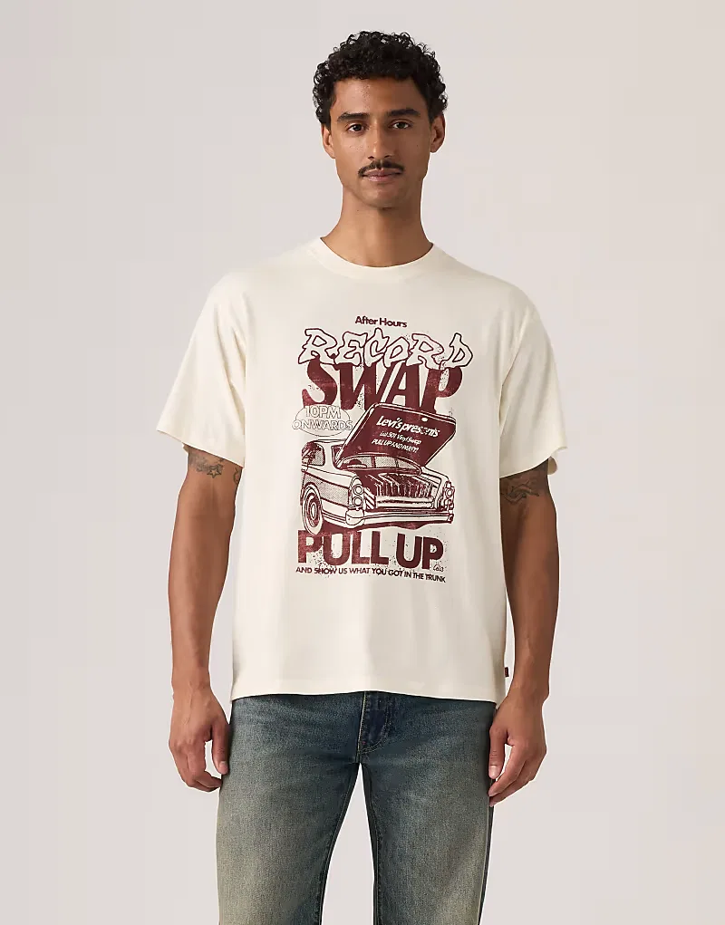 Футболка Levi's Graphic винтажного кроя, бежевый