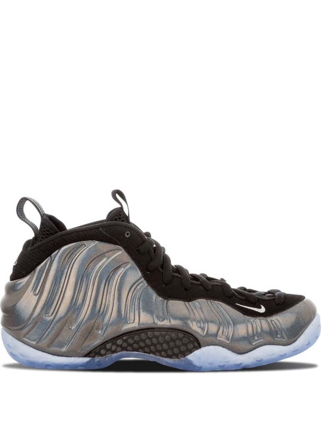 

Кроссовки Nike Air Foamposite One, серебристый/черный, Серый;черный, Кроссовки Nike Air Foamposite One, серебристый/черный