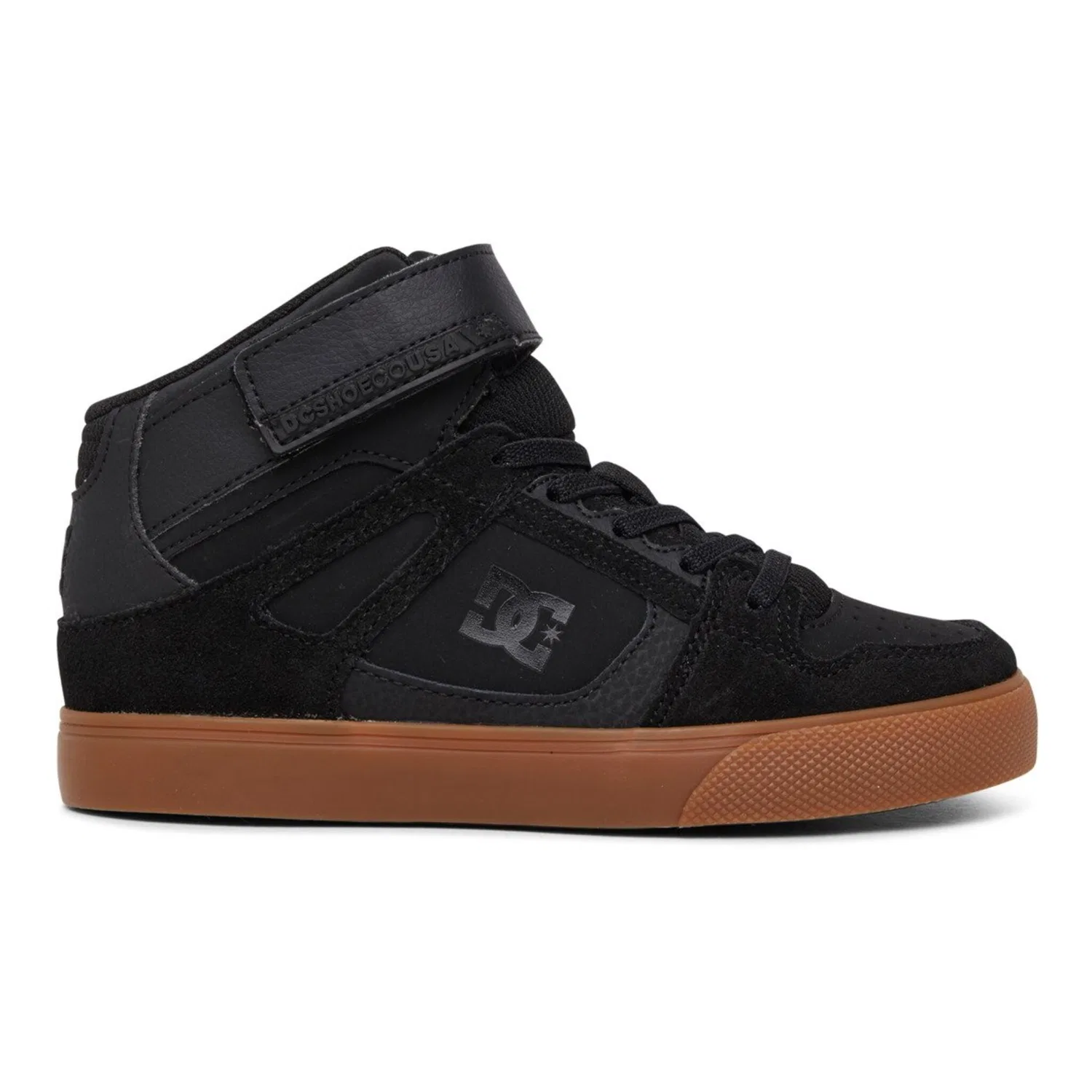 Детские кроссовки высокие DC Shoes, Black/Gum — фото 2