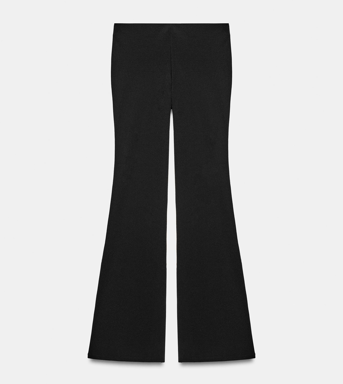 Брюки Zara Stretch Flare Dot, черный — фото 2