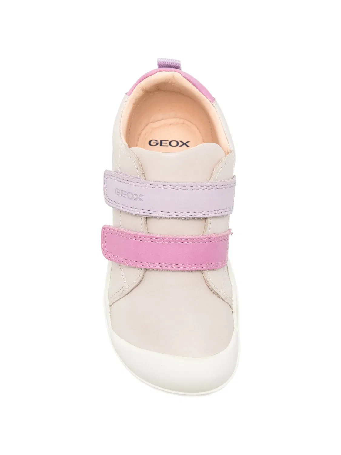 Кроссовки на липучках Geox Kids, нейтральные цвета — фото 3