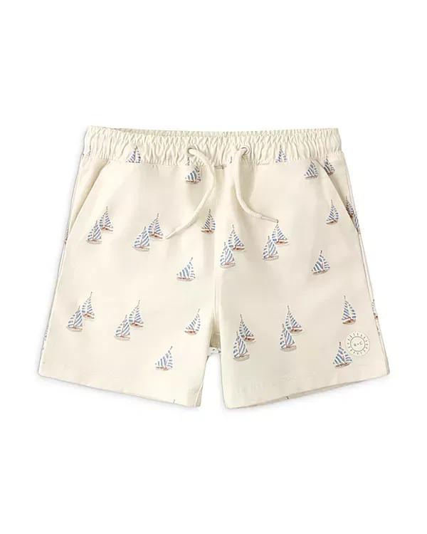 Детские плавки для мальчиков с принтом Mace Sailboat Print Rylee + Cru, Natural
