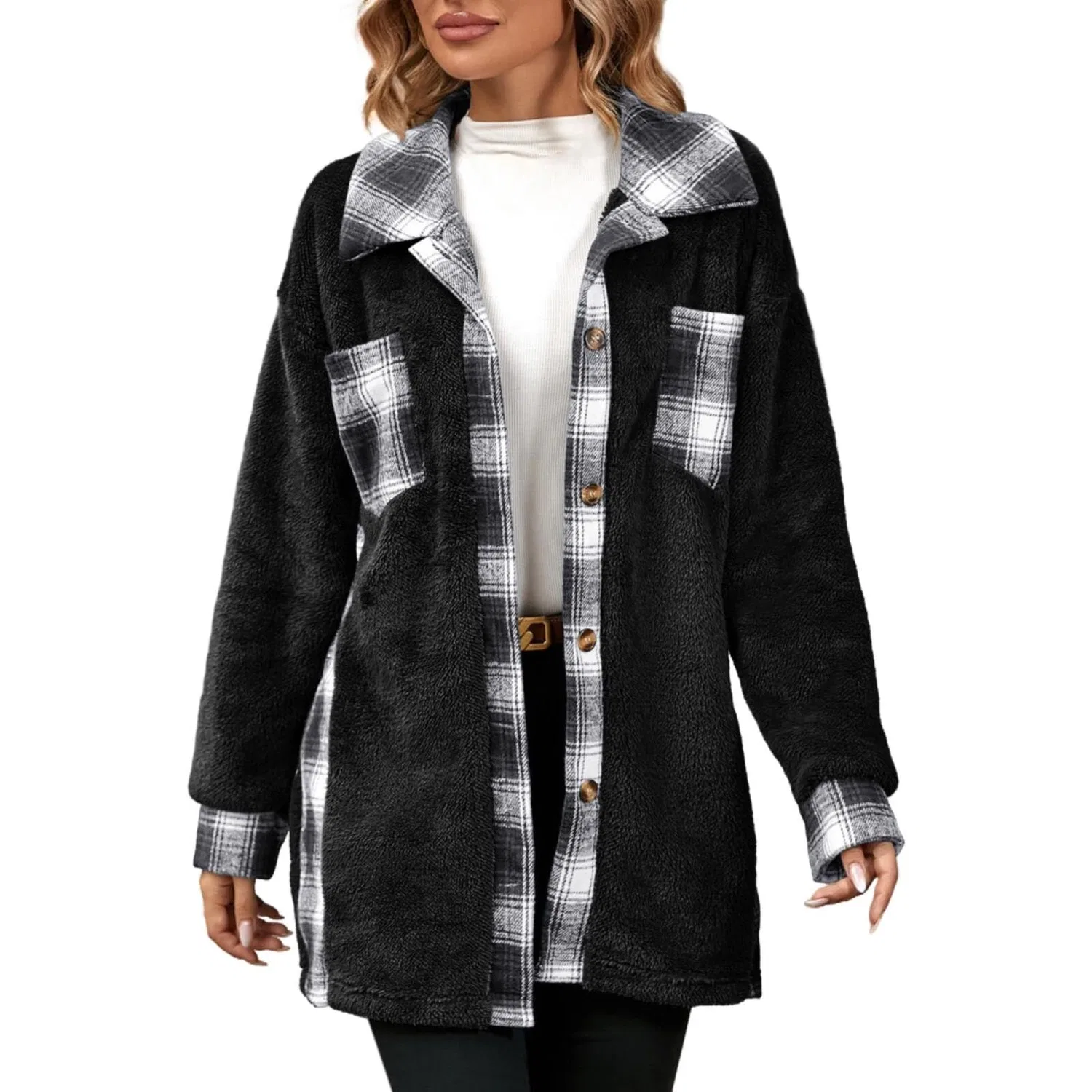 Женское пальто с лацканами Scottish Short Jacket, Black