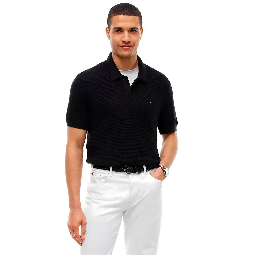 Мужское поло с коротким рукавом Tommy hilfiger, Black