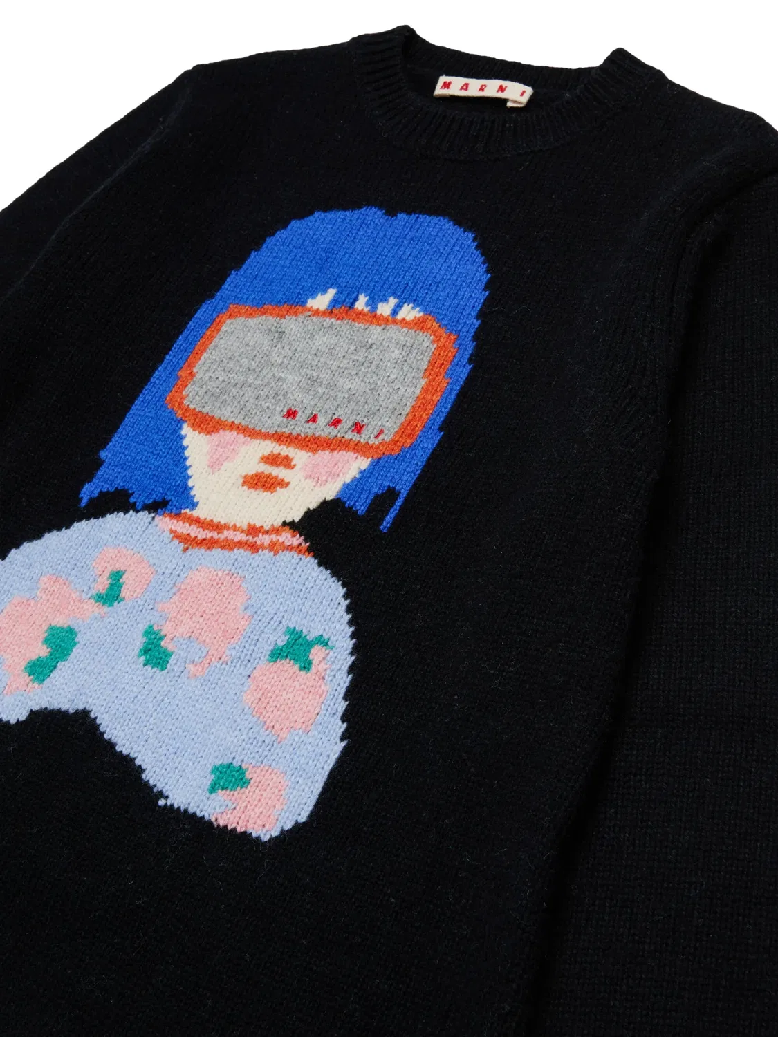 Платье с длинными рукавами Marni Kids, черный — фото 3