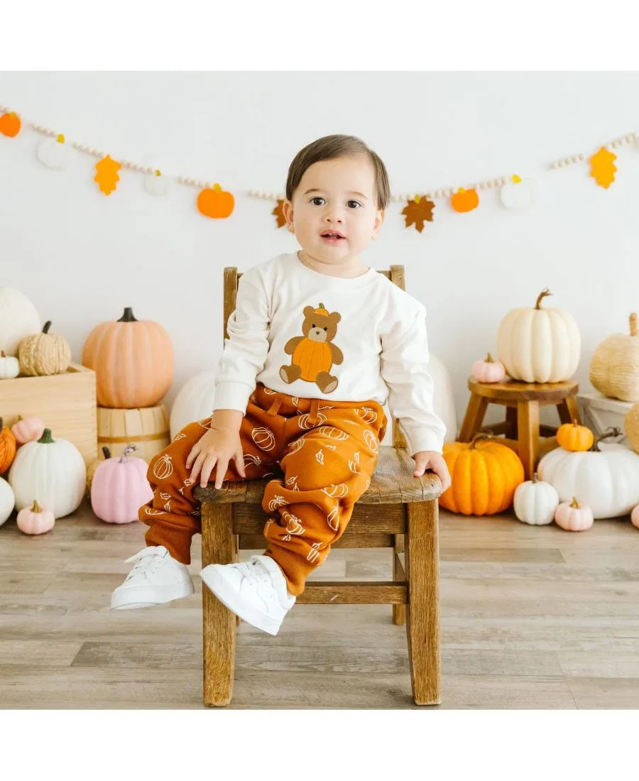 Боди-комбинезон с длинным рукавом и аппликацией мишки Sweet Wink, Natural — фото 2