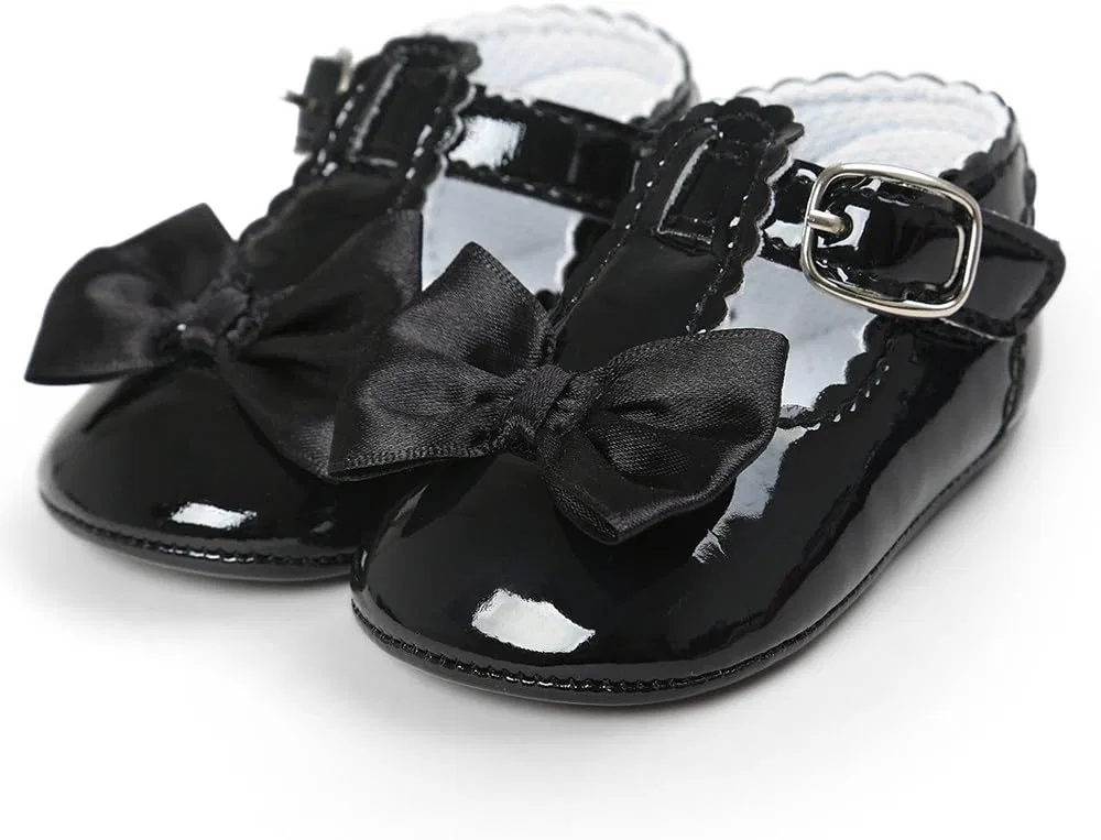 Детские туфли для девочек с бантом, модель Princess Wedding, бренд, Black