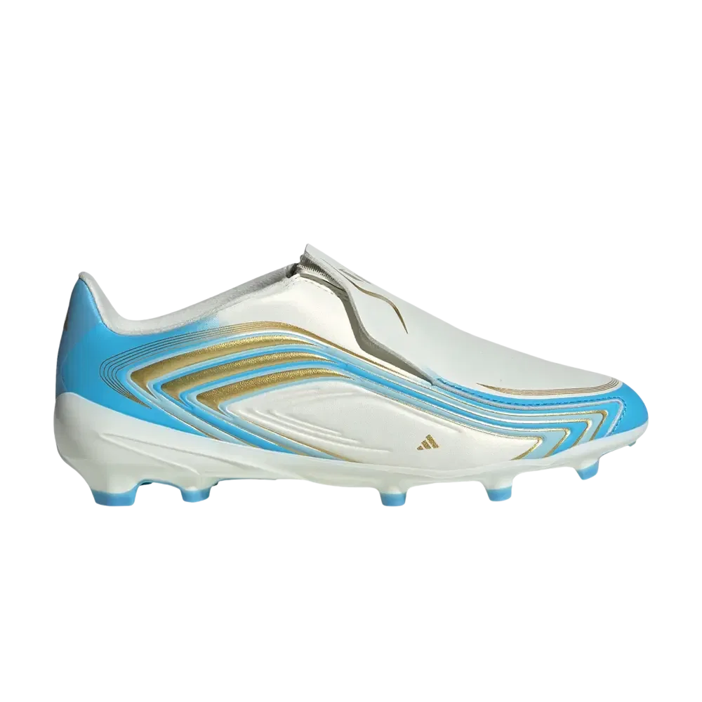 Детские кроссовки Adidas F50 Messi League Laceless FG, коричневый