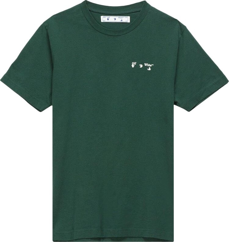 

Футболка Off-White Logo Slim Tee 'Dark Green', зеленый