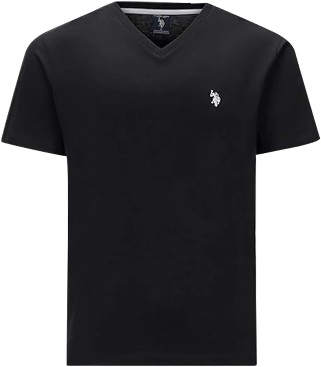 Мужская футболка с V-образным вырезом U.S. POLO ASSN., Black — фото 3