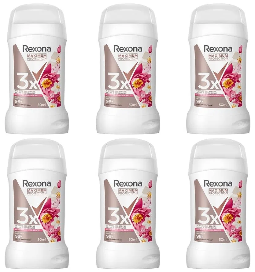 Дезодорант антиперспирант Rexona Maximum Protection Bright Bouquet, набор 6 шт. по 50 мл