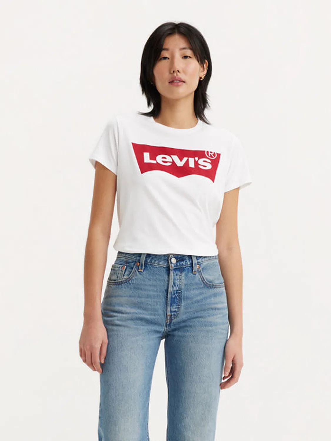 Футболка The-Perfect T-Shirt Levi's, белый/красный