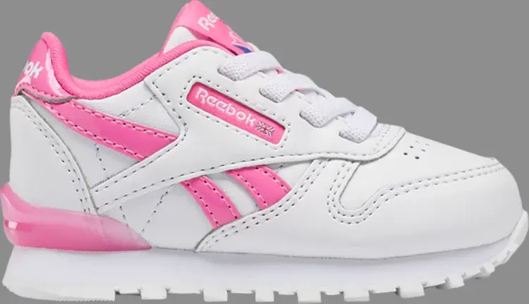 

Кроссовки classic leather step 'n' flash toddler 'white atomic pink' Reebok, белый