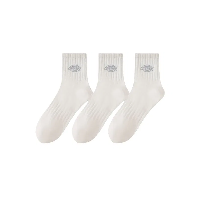 Детские носки с влагоотводом, 3 пары, Dickies, White/White/White