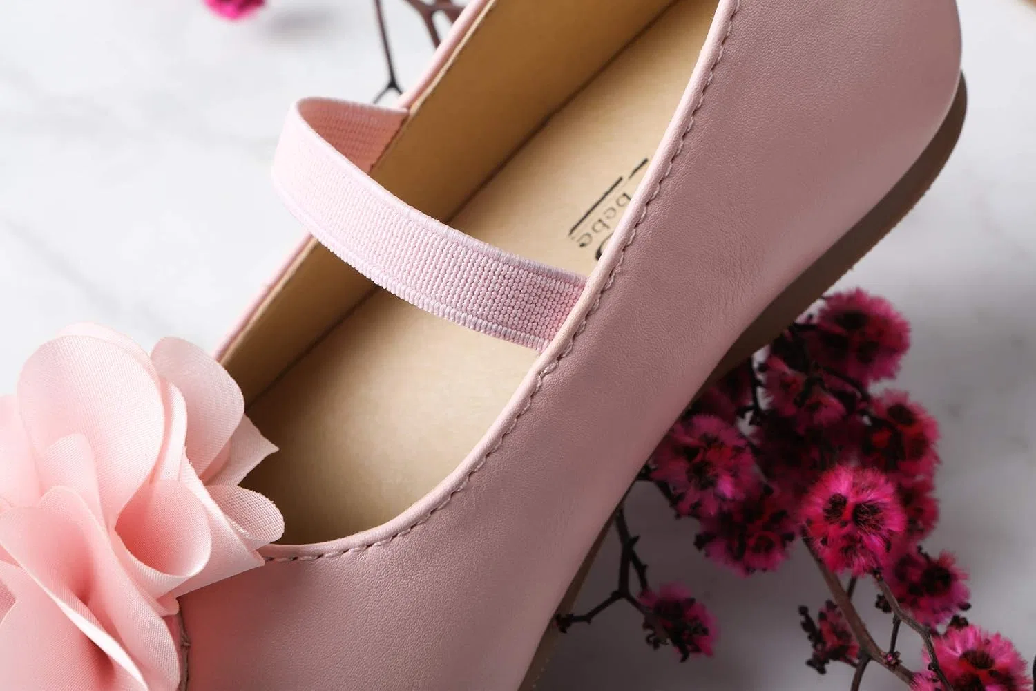 Детские туфли-балетки Мэри Джейн для девочек ContiKids, Flower Pink — фото 3