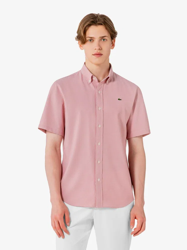 Футболка поло LACOSTE, Wine — фото 4