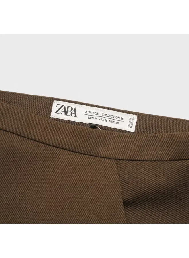 Юбка миди с разрезом Zara, осенний — фото 4