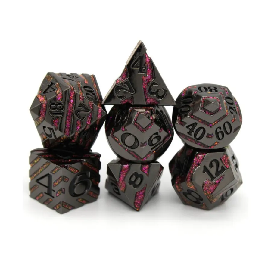

Поликомплект Красный Бег (7), Wood and Metal Dice (Dice Envy)