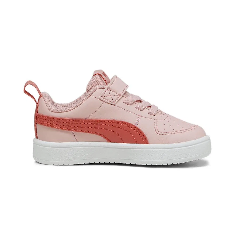 Детские кроссовки с эластичной шнуровкой PUMA Rickie AC PS, Peach Smoothie Electric Blush PUMA White — фото 4