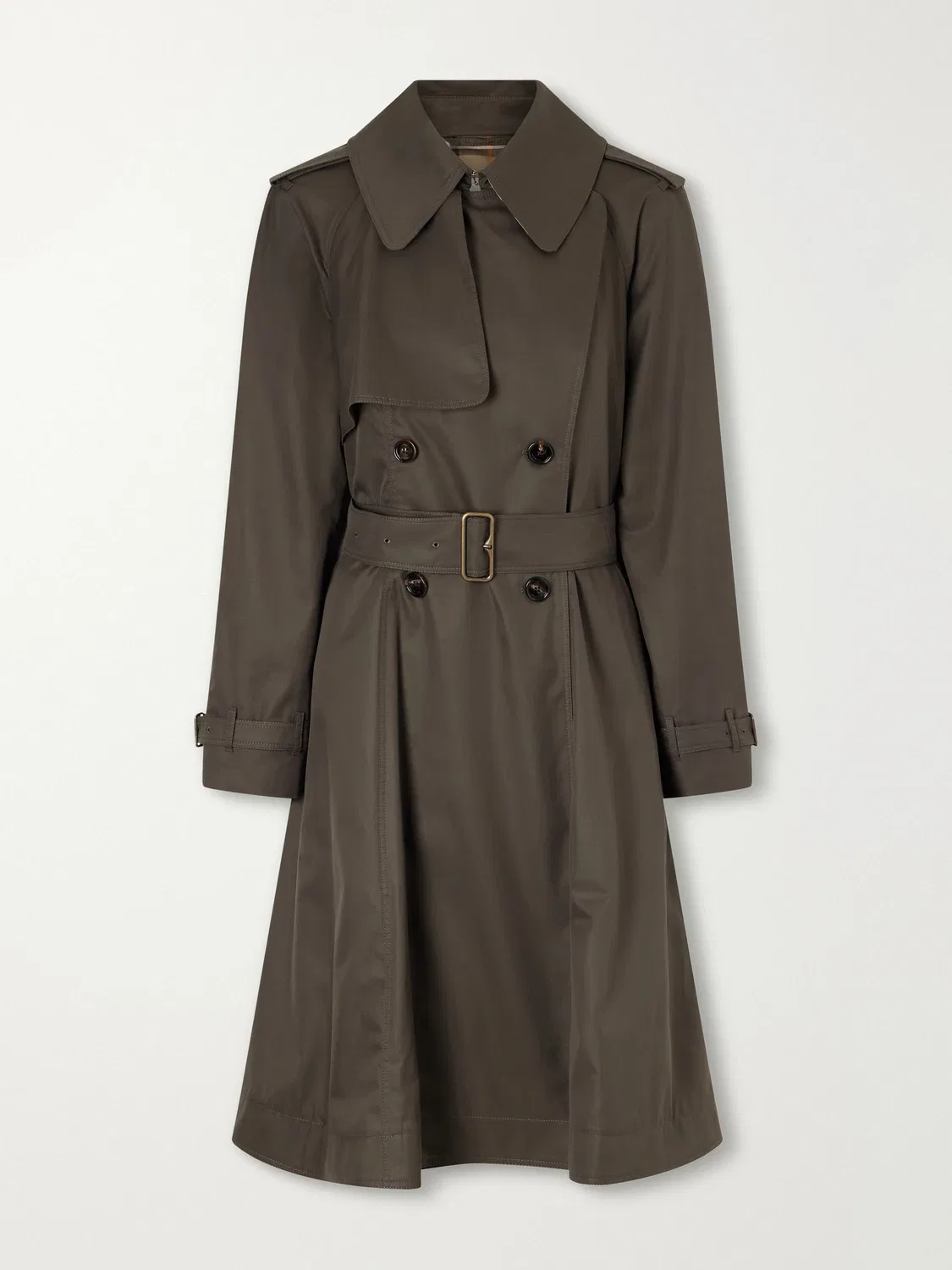 Тренч Pembury из хлопкового габардина с поясом BURBERRY, коричневый