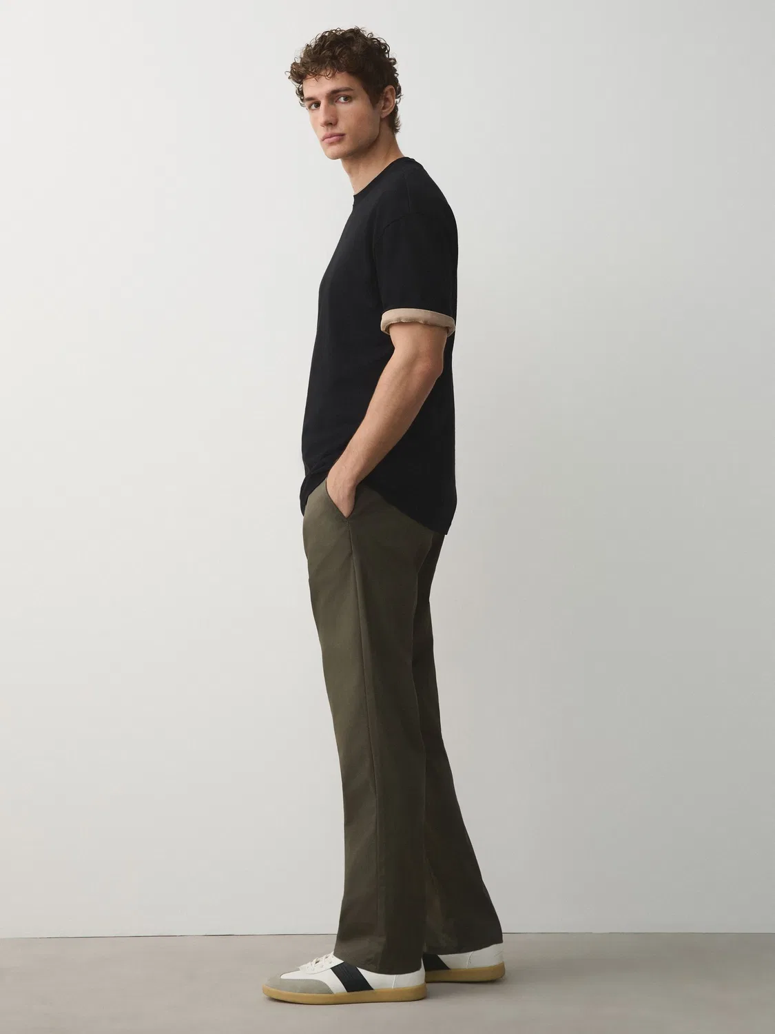 Чинос Regular Tapered Fit Next, хаки-зеленый — фото 3