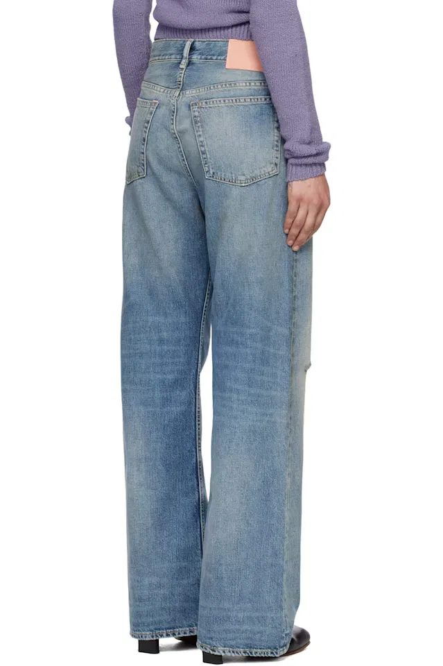 Синие джинсы стандартного кроя 2021 года Acne Studios — фото 3