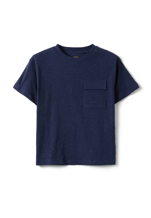 Комплект из 3 футболок, дышащая, basic t-shirt, Ovs, бежевый, белый, синий — фото 4