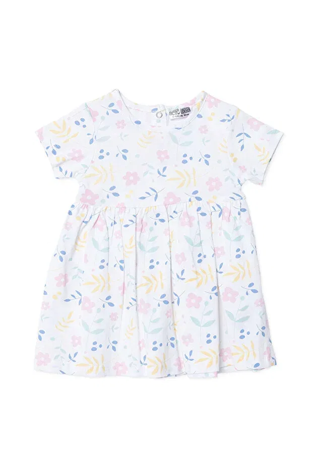 Детское платье для девочек хлопковое Hellobaby Ebebek Hello Baby, Ecru Printed
