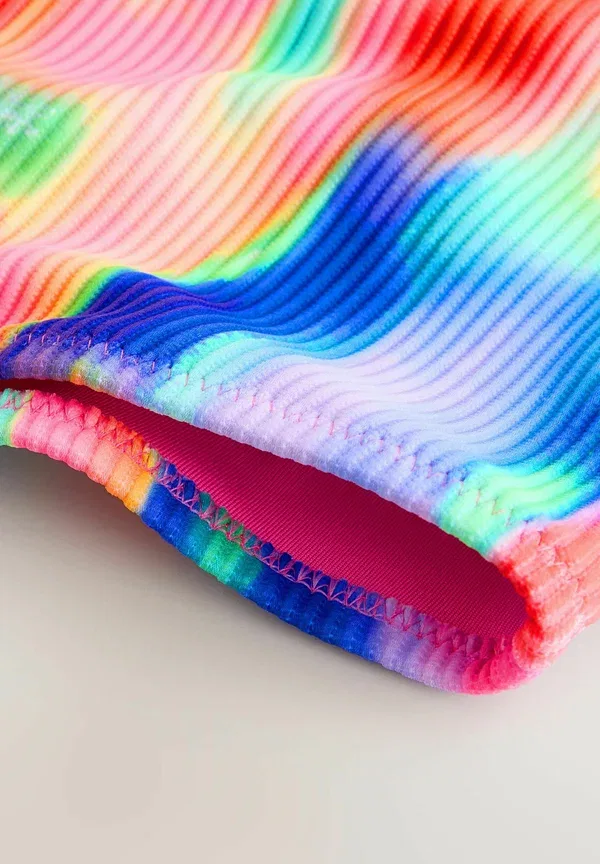 Купальник бикини разноцветный Regular fit - short set Next, Rainbow Tie Dye — фото 2