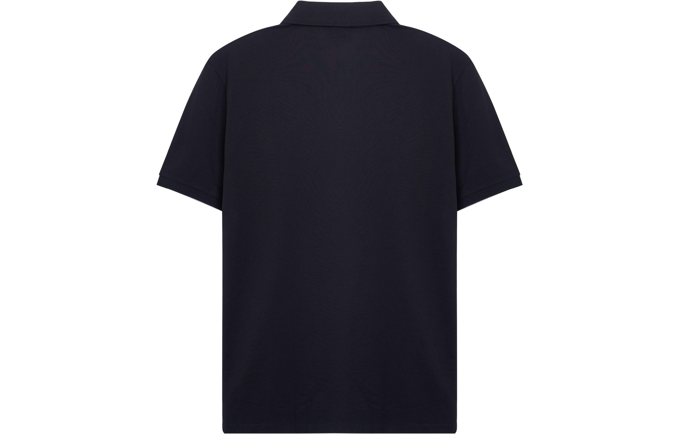 Микро Игл Мерсеризованная Пике Поло Футболка EMPORIO ARMANI, Черный — фото 2